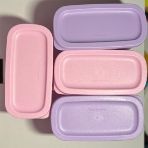 Tupperware Basic Bright/Cubix Mini Rectangulars - Picture 3 of 5